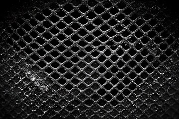 Naklejka premium Intricate lattice pattern with textures, dark and intriguing background