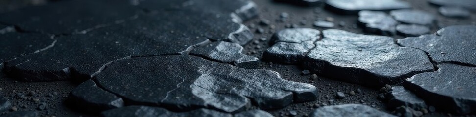 Fototapeta premium Smooth, dark basalt, fine grain Polished surface , smooth texture, stone texture, fine grain