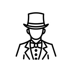 magician icon vector, line style icon