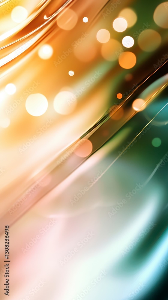 Poster Abstract Multicolored Light Streaks and Bokeh Background
