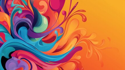 Vibrant Colorful Abstract Background Evoking Emotion and Creativity