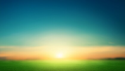 simple green blue with gradient sunset blured background for summer design