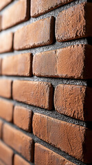 Obraz premium A simple yet striking brick wall showcasing realistic photography with a holographic effect for visual appeal