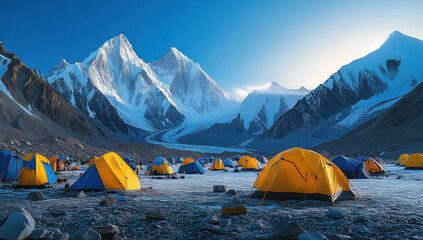 Panoramic View Base Camp With