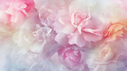 Fototapeta premium Elegant Dreamy Floral Watercolor Background