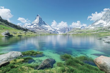 Stunning Panoramic View Matterhorn Mountain