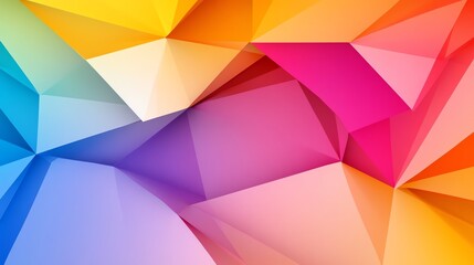 Obraz premium Overlapping translucent triangles forming a vibrant lowpoly pattern