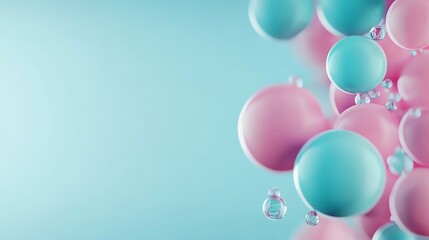 Soft bokeh circles floating against a pastel gradient, dreamy abstract concept