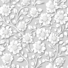 Obraz premium Ornate Floral Pattern Background, Elegant design, use for wallpaper, fabric, or wrapping paper
