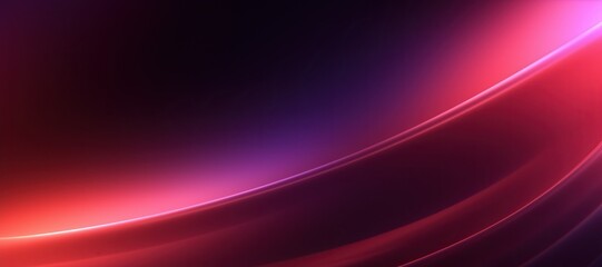 Dark Purple and Red Gradient Background with Soft Edges and Smooth Curves. Minimalist Style with Lighting Effects and Vibrant Colors for Dreamy Visuals