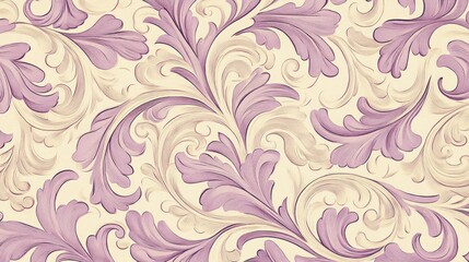 Ornate Floral Pattern Wallpaper Design