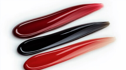 Naklejka premium Nail polish strokes creating a gradient effect on white background