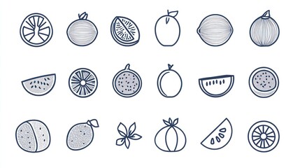 Collection of Fruit Icons