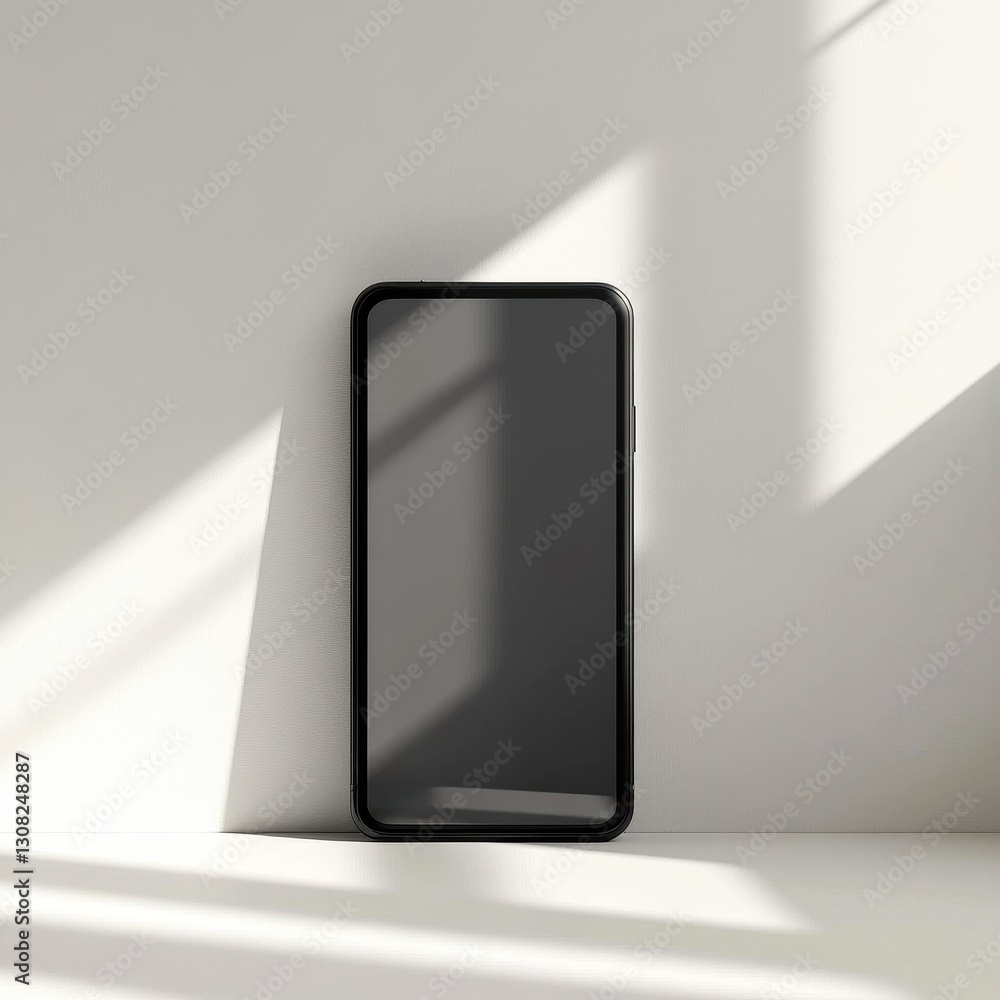 Poster a stylish mirror with an ornate frame rests on a pristine white surface in a softly lit room, reflec