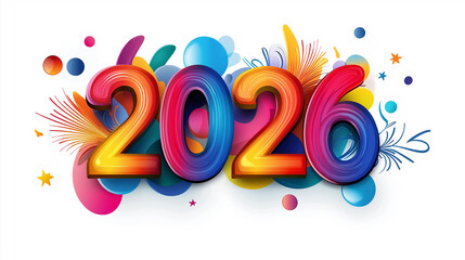 2026 new year colorful banner celebrating upcoming holiday
