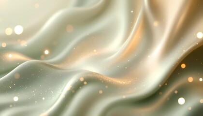 Obraz premium Luxurious Light Beige Fabric with Golden Sparkle