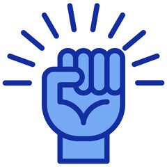 Empowerment Blue Color Icon