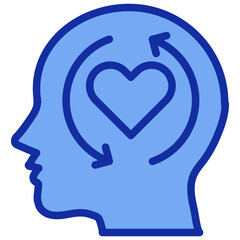 Empathy Blue Color Icon