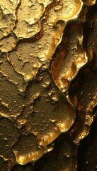 Reflective gold metal aerial view, intricate texture, stock, high-resolution, shadow