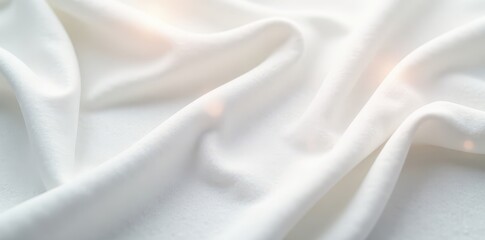 Obraz premium Soft, blurred white fabric texture Dreamy, ethereal background , linen, peaceful