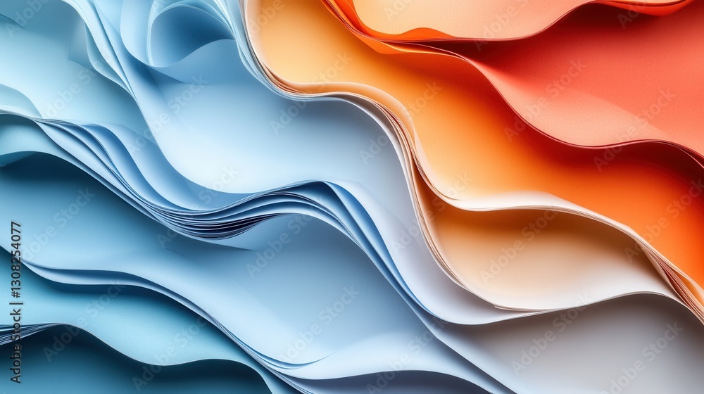 Poster dynamic layered paper art background reflecting global political changes with vibrant gradient tones