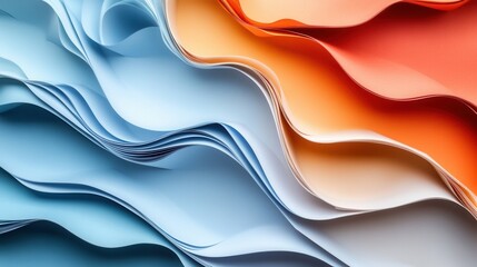 Obraz premium Dynamic layered paper art background reflecting global political changes with vibrant gradient tones Generative AI