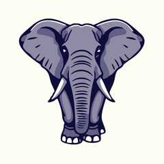A grey elephant illustration