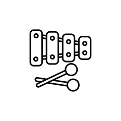 Xylophone line icon