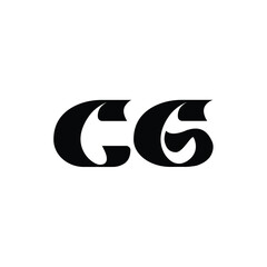 CG monogram logo design letter text name symbol monochrome logotype alphabet character simple logo