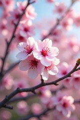 Single flower of cherry blossom tree isolated, isolated, tree, blooming