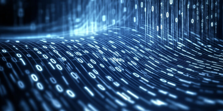 Digital Cascade: The Flow of Binary Code