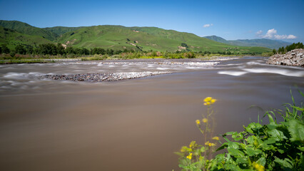 the river in the mountains