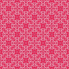 abstract seamless pink flower line and geometric ikat fabric pattern background decorative graphic fashion style 