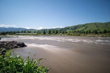 the river in the mountains