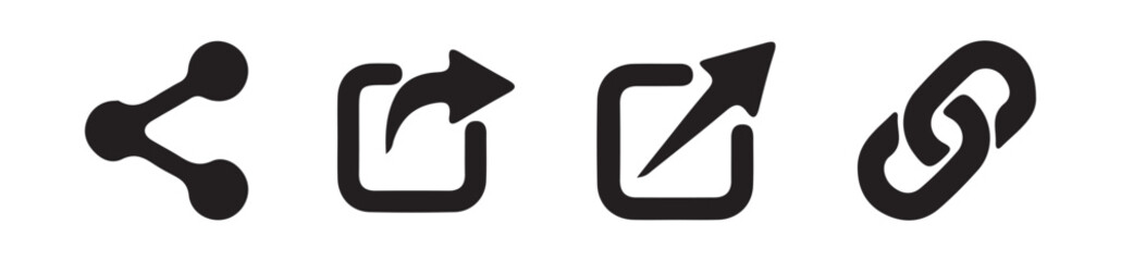 Share icon set. Share arrow, link, connection icon.Arrow symbol. button connection illustration sign collection. vector illustration eps 10.