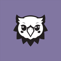 Owl head vector logo template. Owl head vector logo template.