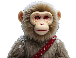 Obraz premium wooden monkey doll face