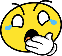 Retro Emoticon Sticker Element Set