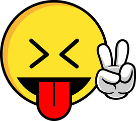 Retro Emoticon Sticker Element Set