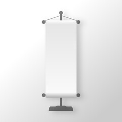 blank standing banner on white background