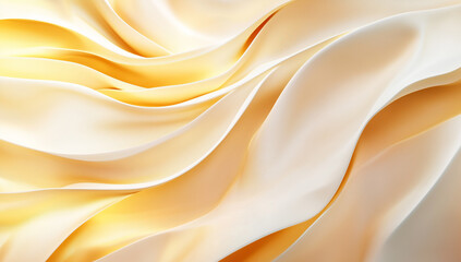Obraz premium Smooth Golden Satin Fabric with Soft and Flowing Folds