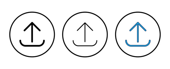 Upload icon vector. load data symbol