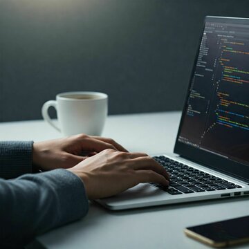 Computer and Programming Code Background &ndash; Ideal for Tech, Coding, and Developer Websites or Promotional Materials