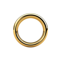 Golden Ring Abstract Background - 3D Render of a Polished Gold Circle