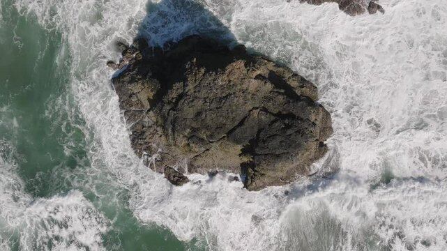 Pacific Ocean Waves Crashing at Cape Kiwanda On the Oregon Coast at Tierra DEl Mar Pacific City and Haystack Rock