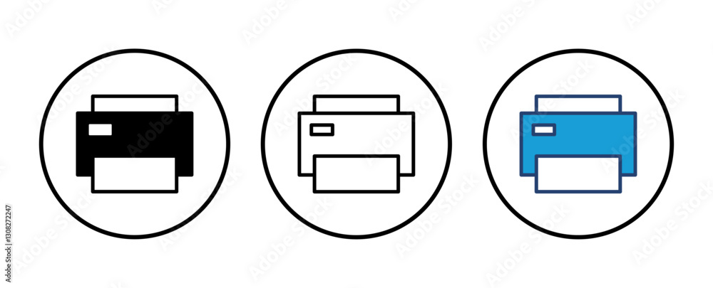 Poster print icon vector. printer icon vector.
