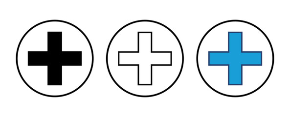 Obraz premium Plus Icon vector. Add plus icon