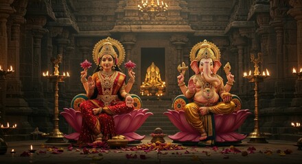 Goddess Laxmi, Lord Ganesha