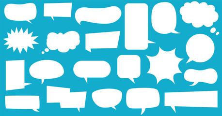 Set of speech bubbles, text boxes and conversation chats