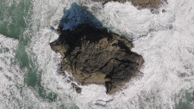 Pacific Ocean Waves Crashing at Cape Kiwanda On the Oregon Coast at Tierra DEl Mar Pacific City and Haystack Rock